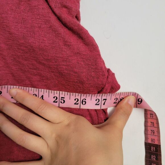 NEW Bobeau Burgundy Wine Red Marianne Ruffle Flare Short Sleeve Knit Cardigan - Picture 9 of 14